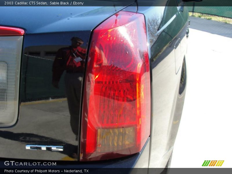 Sable Black / Ebony 2003 Cadillac CTS Sedan