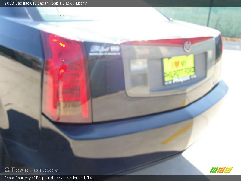 Sable Black / Ebony 2003 Cadillac CTS Sedan