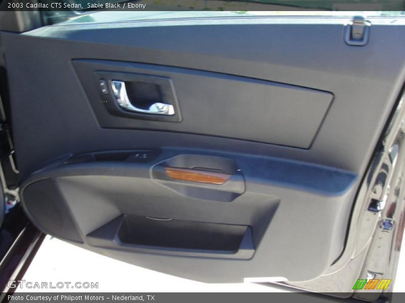 Sable Black / Ebony 2003 Cadillac CTS Sedan
