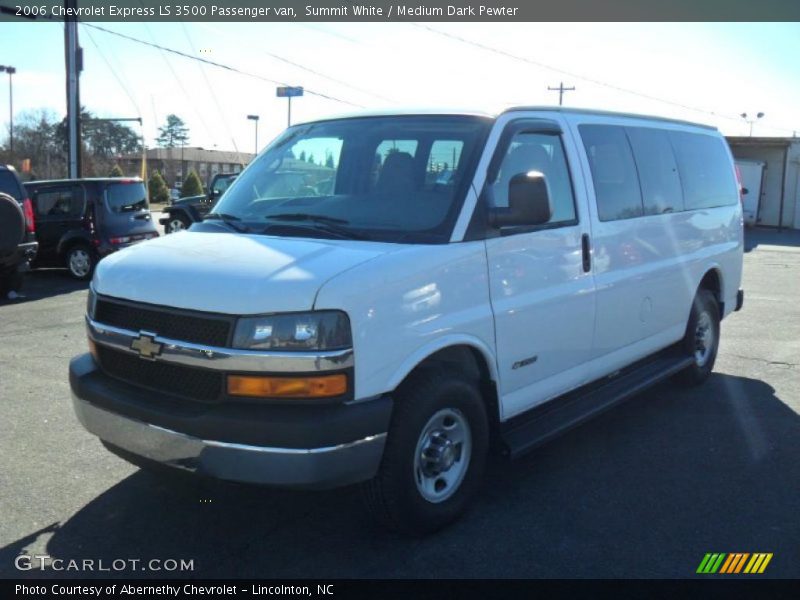 Summit White / Medium Dark Pewter 2006 Chevrolet Express LS 3500 Passenger van