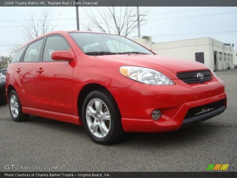 Radiant Red / Dark Charcoal 2008 Toyota Matrix XR