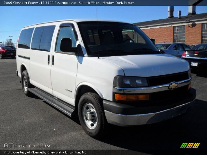 Summit White / Medium Dark Pewter 2006 Chevrolet Express LS 3500 Passenger van