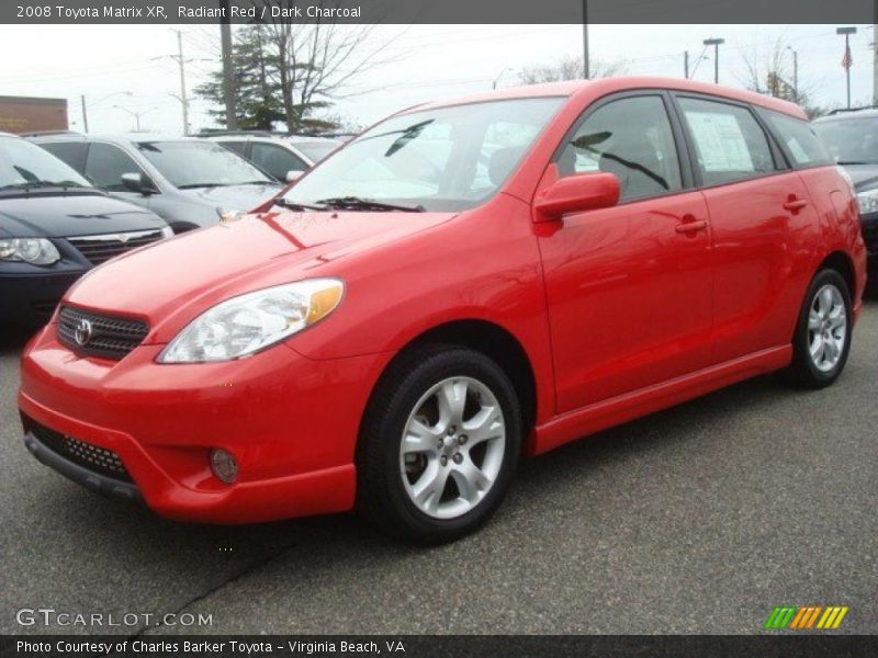 Radiant Red / Dark Charcoal 2008 Toyota Matrix XR