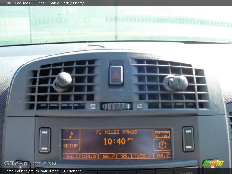 Sable Black / Ebony 2003 Cadillac CTS Sedan