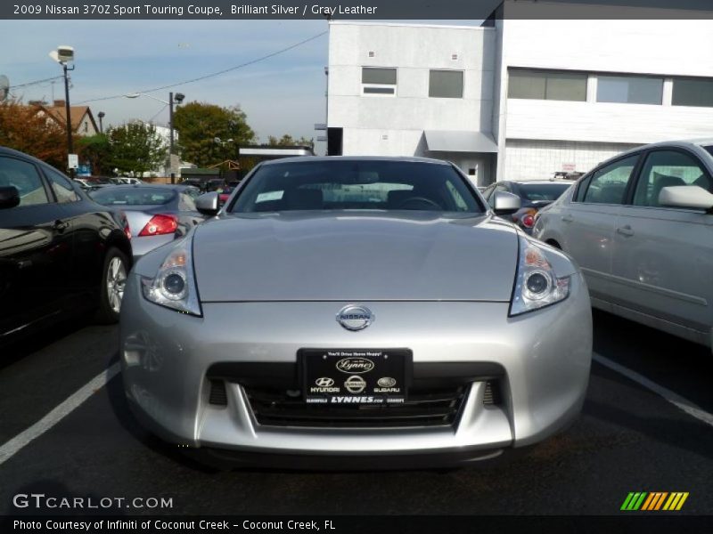 Brilliant Silver / Gray Leather 2009 Nissan 370Z Sport Touring Coupe