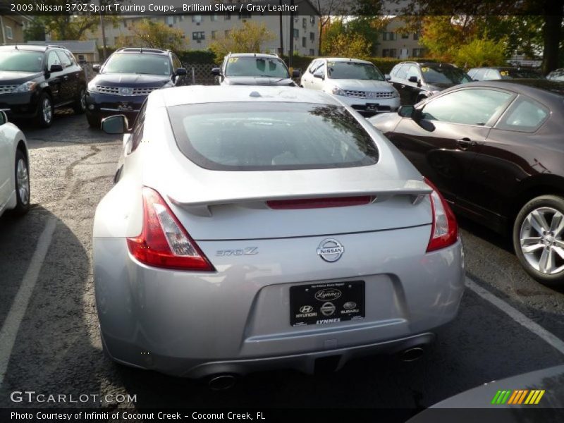 Brilliant Silver / Gray Leather 2009 Nissan 370Z Sport Touring Coupe