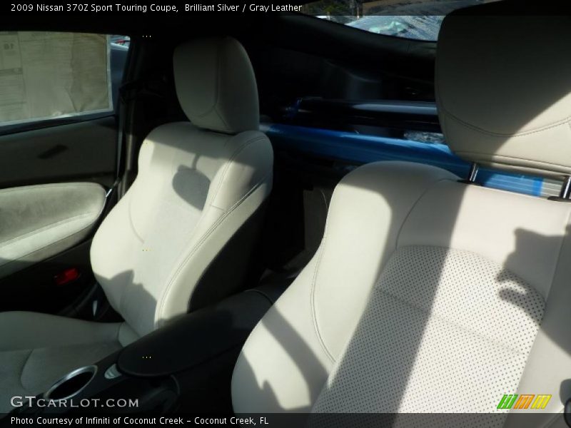 Brilliant Silver / Gray Leather 2009 Nissan 370Z Sport Touring Coupe