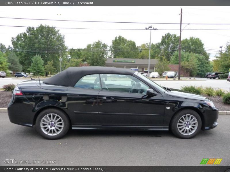 Black / Parchment 2009 Saab 9-3 2.0T Convertible