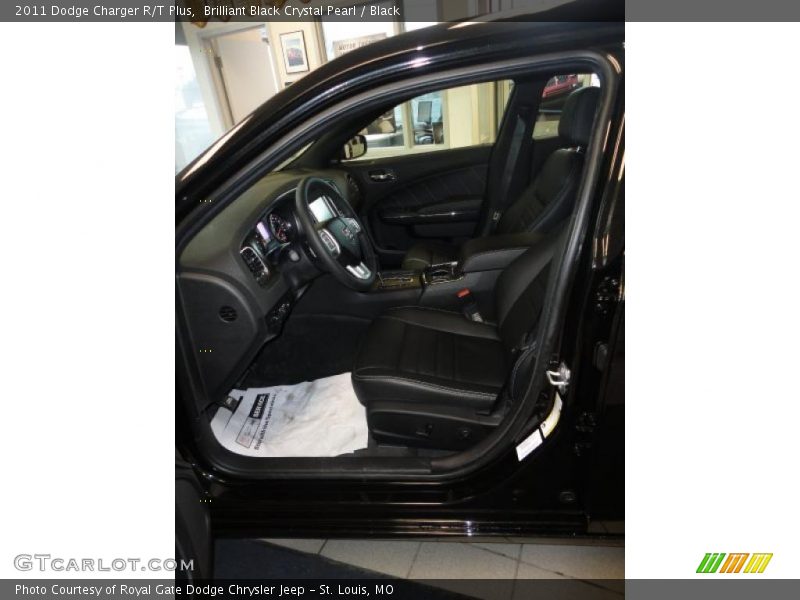 Brilliant Black Crystal Pearl / Black 2011 Dodge Charger R/T Plus