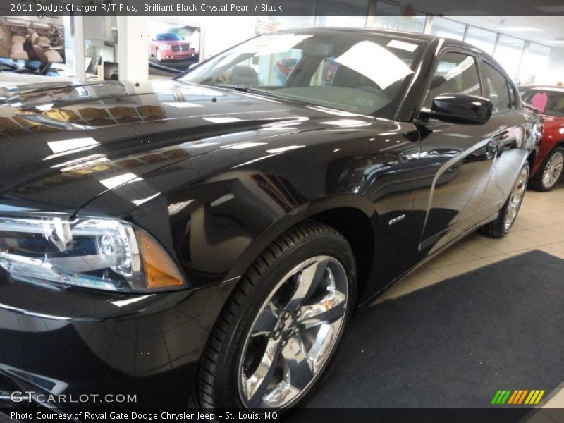Brilliant Black Crystal Pearl / Black 2011 Dodge Charger R/T Plus