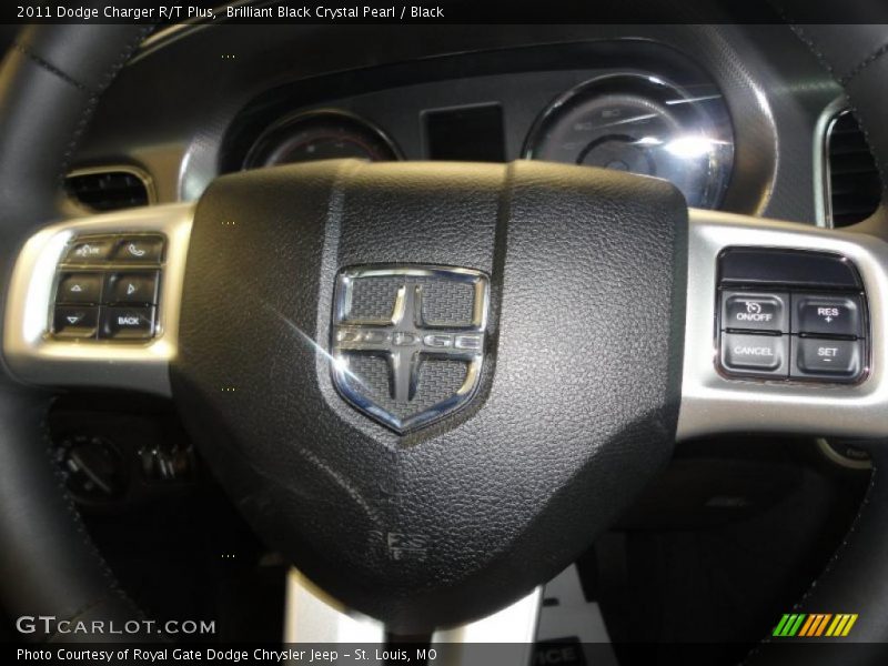 Brilliant Black Crystal Pearl / Black 2011 Dodge Charger R/T Plus