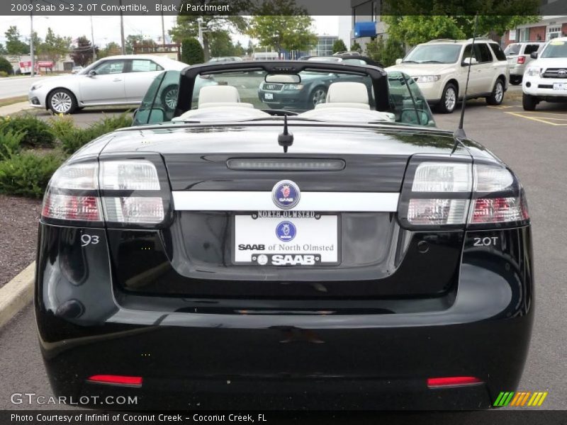 Black / Parchment 2009 Saab 9-3 2.0T Convertible