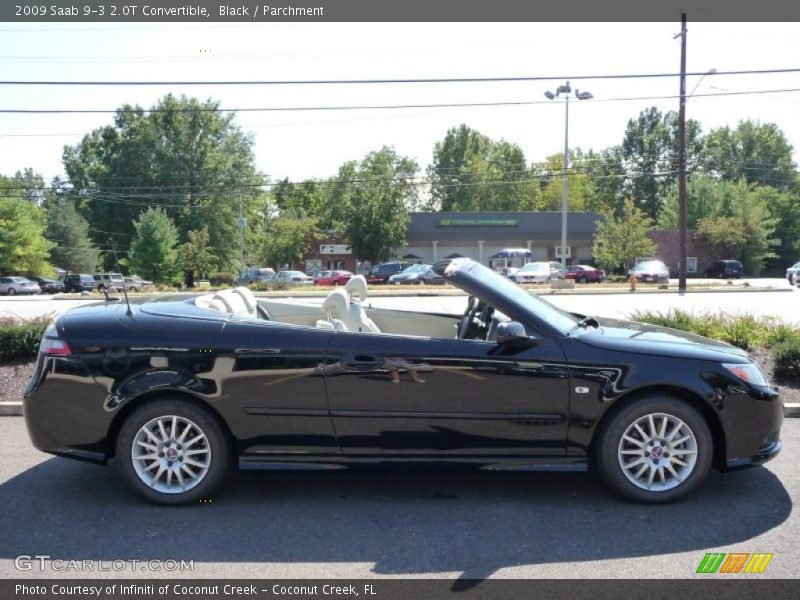 Black / Parchment 2009 Saab 9-3 2.0T Convertible