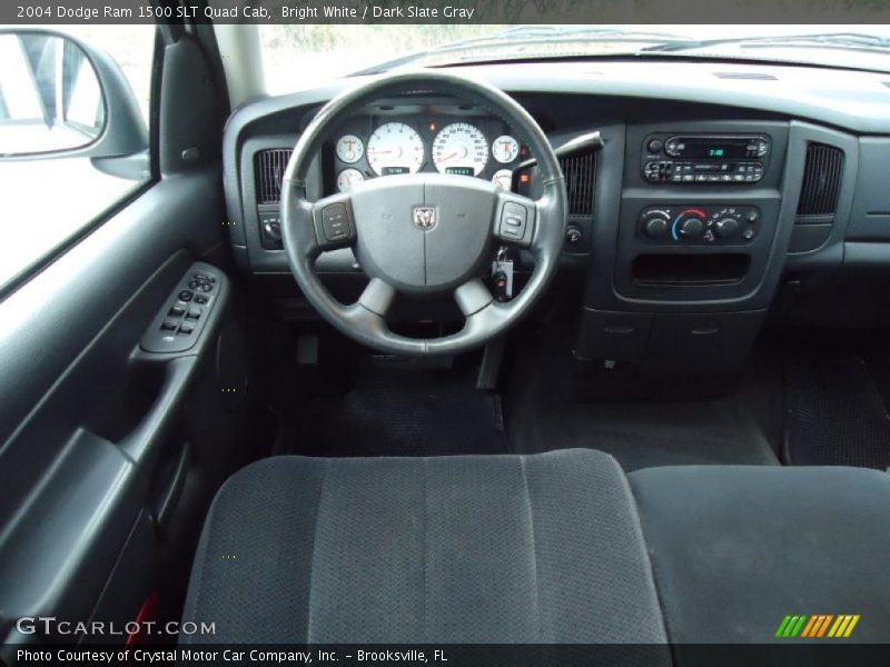 Bright White / Dark Slate Gray 2004 Dodge Ram 1500 SLT Quad Cab