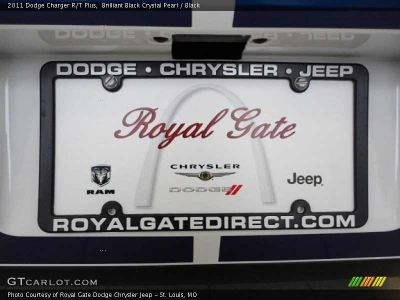 Brilliant Black Crystal Pearl / Black 2011 Dodge Charger R/T Plus