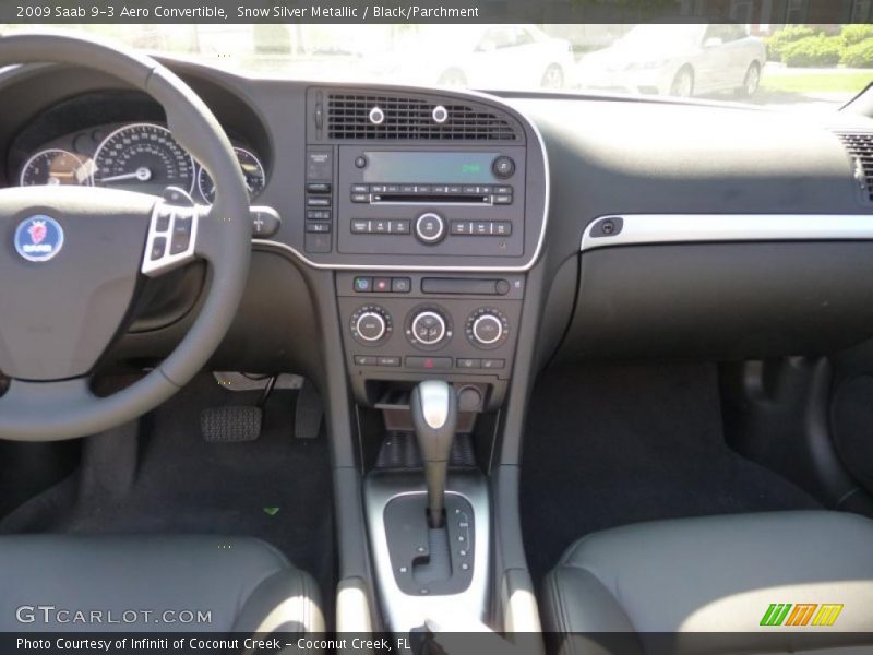 Snow Silver Metallic / Black/Parchment 2009 Saab 9-3 Aero Convertible