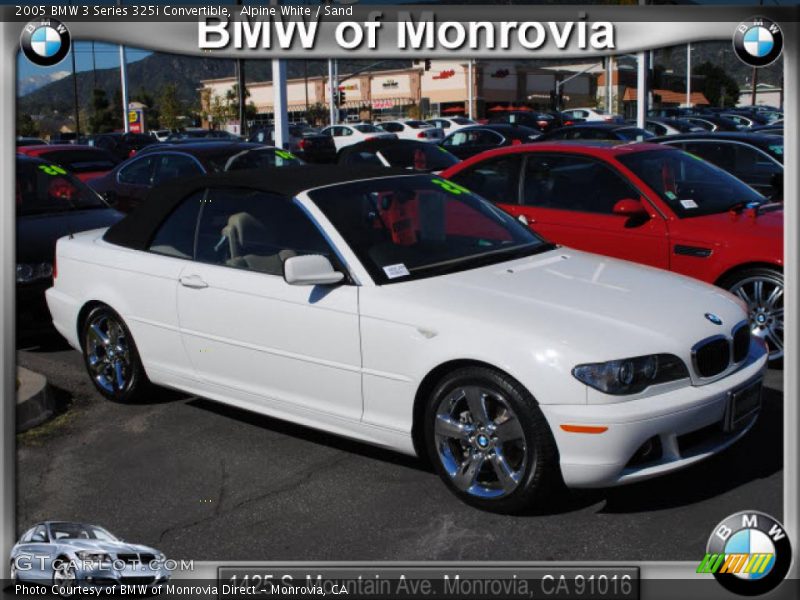 Alpine White / Sand 2005 BMW 3 Series 325i Convertible