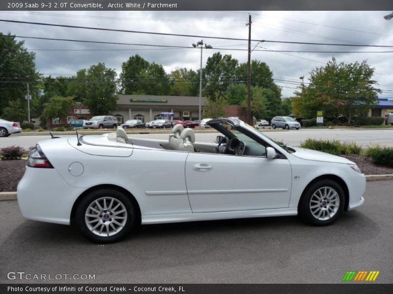 Arctic White / Parchment 2009 Saab 9-3 2.0T Convertible