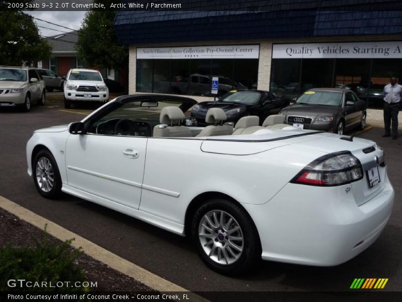 Arctic White / Parchment 2009 Saab 9-3 2.0T Convertible