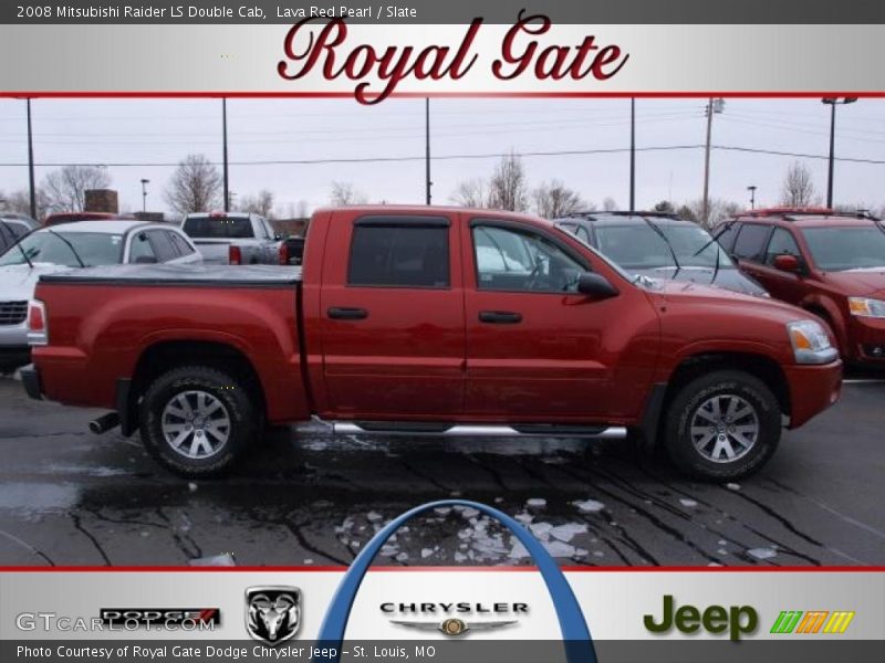 Lava Red Pearl / Slate 2008 Mitsubishi Raider LS Double Cab