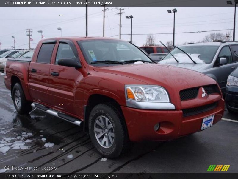 Lava Red Pearl / Slate 2008 Mitsubishi Raider LS Double Cab