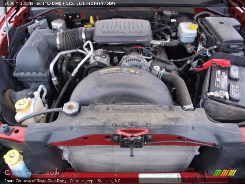 Lava Red Pearl / Slate 2008 Mitsubishi Raider LS Double Cab