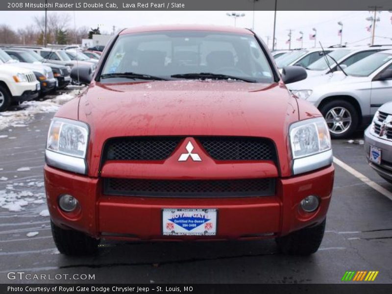 Lava Red Pearl / Slate 2008 Mitsubishi Raider LS Double Cab