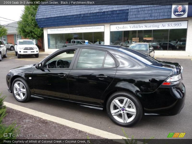 Black / Parchment/Black 2009 Saab 9-3 Aero XWD Sport Sedan