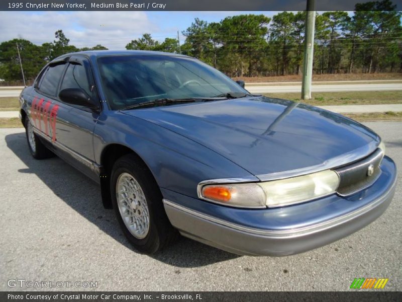 Medium Blue Pearl / Gray 1995 Chrysler New Yorker