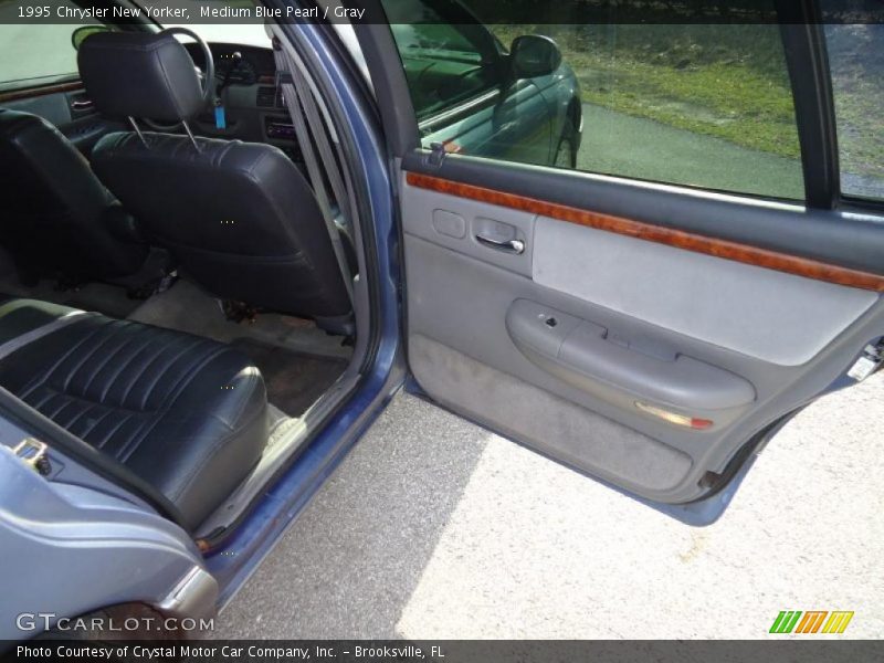 Medium Blue Pearl / Gray 1995 Chrysler New Yorker