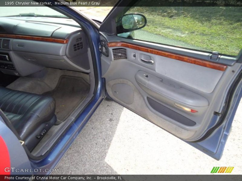 Medium Blue Pearl / Gray 1995 Chrysler New Yorker