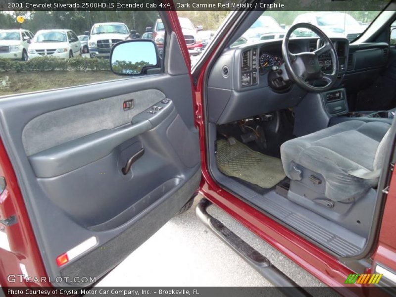 Dark Carmine Red Metallic / Graphite 2001 Chevrolet Silverado 2500HD LS Extended Cab 4x4