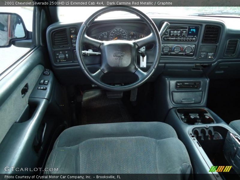 Dark Carmine Red Metallic / Graphite 2001 Chevrolet Silverado 2500HD LS Extended Cab 4x4