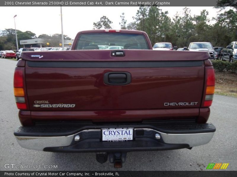 Dark Carmine Red Metallic / Graphite 2001 Chevrolet Silverado 2500HD LS Extended Cab 4x4