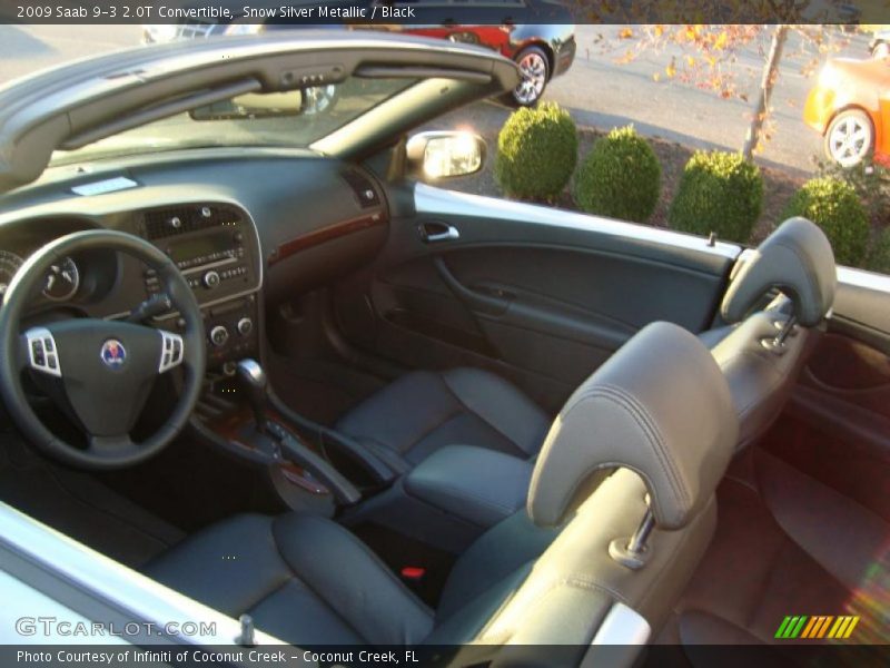 Snow Silver Metallic / Black 2009 Saab 9-3 2.0T Convertible