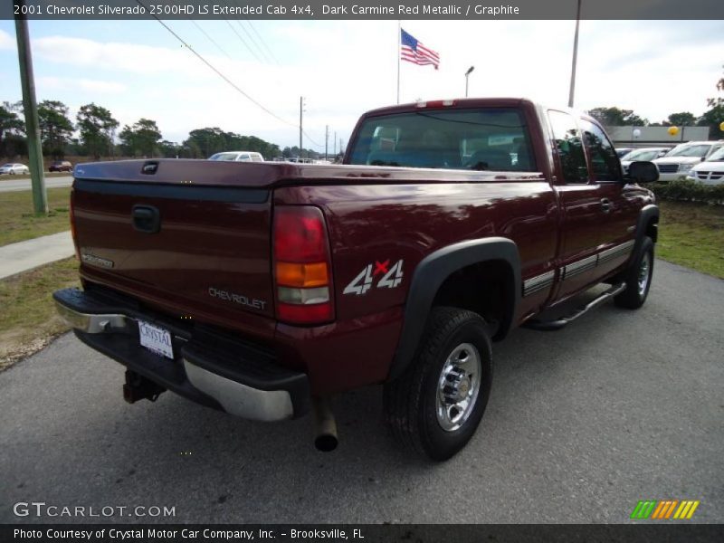 Dark Carmine Red Metallic / Graphite 2001 Chevrolet Silverado 2500HD LS Extended Cab 4x4