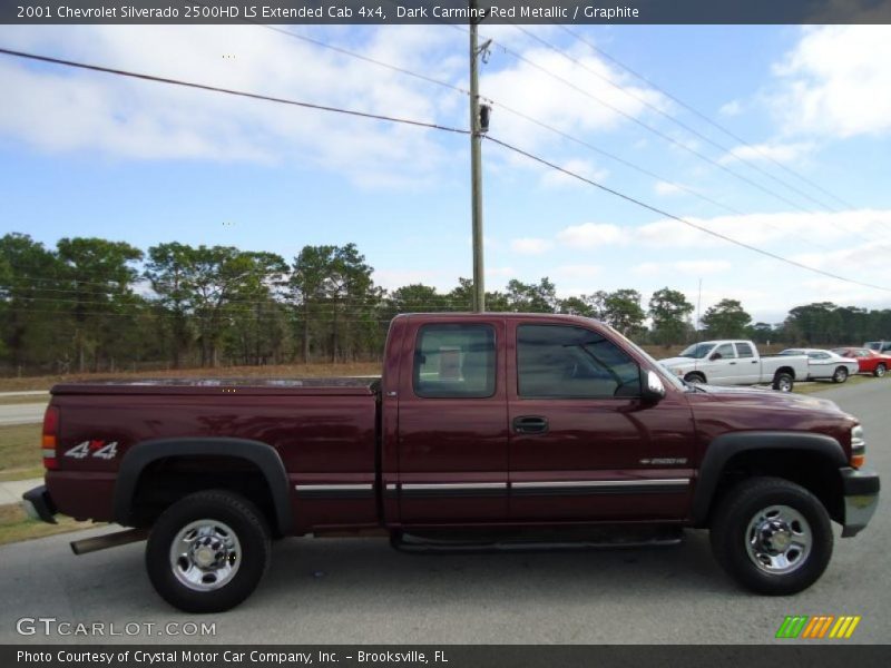 Dark Carmine Red Metallic / Graphite 2001 Chevrolet Silverado 2500HD LS Extended Cab 4x4