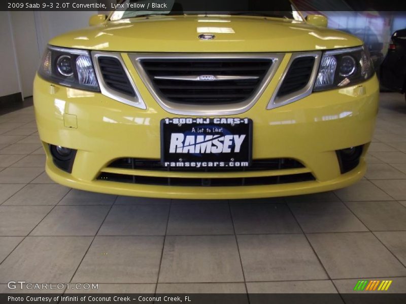 Lynx Yellow / Black 2009 Saab 9-3 2.0T Convertible