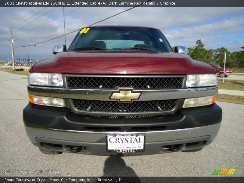 Dark Carmine Red Metallic / Graphite 2001 Chevrolet Silverado 2500HD LS Extended Cab 4x4
