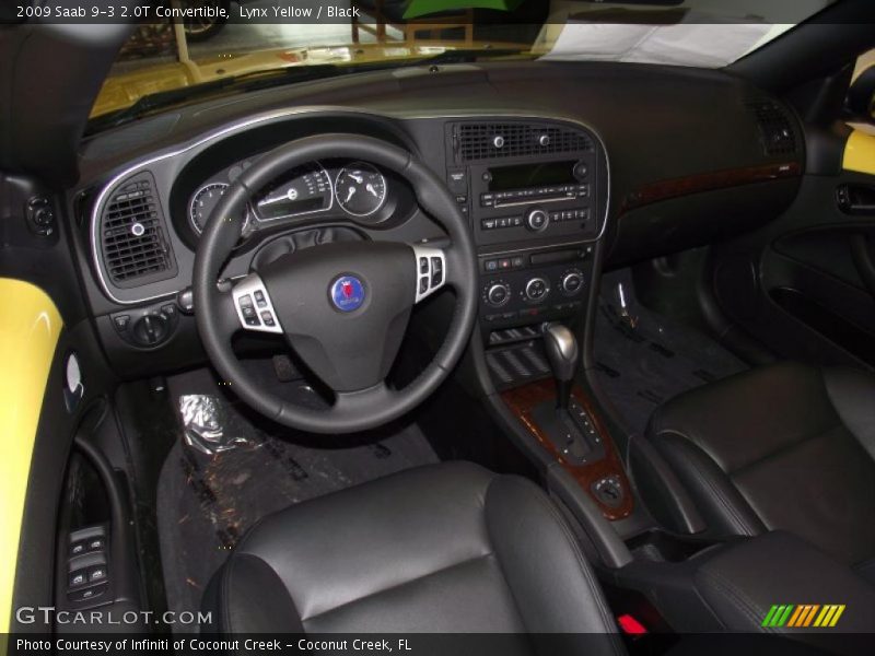 Lynx Yellow / Black 2009 Saab 9-3 2.0T Convertible