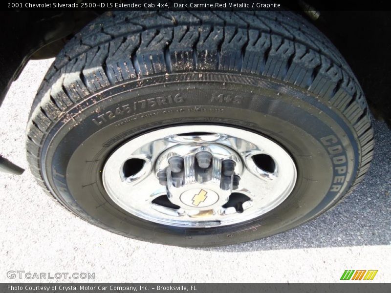 Dark Carmine Red Metallic / Graphite 2001 Chevrolet Silverado 2500HD LS Extended Cab 4x4