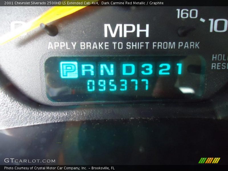 Dark Carmine Red Metallic / Graphite 2001 Chevrolet Silverado 2500HD LS Extended Cab 4x4