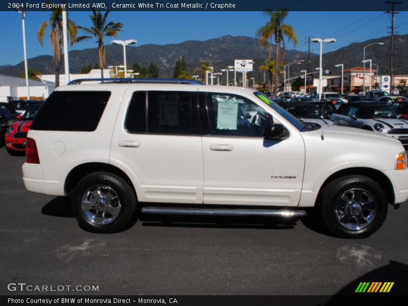 Ceramic White Tri Coat Metallic / Graphite 2004 Ford Explorer Limited AWD