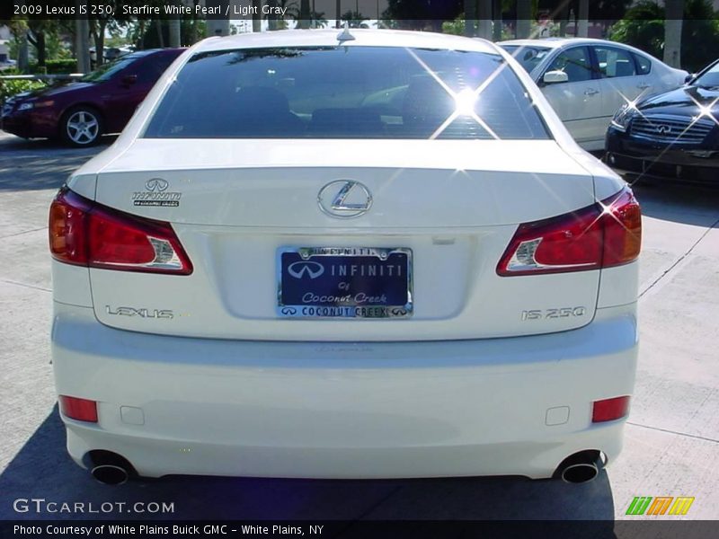 Starfire White Pearl / Light Gray 2009 Lexus IS 250