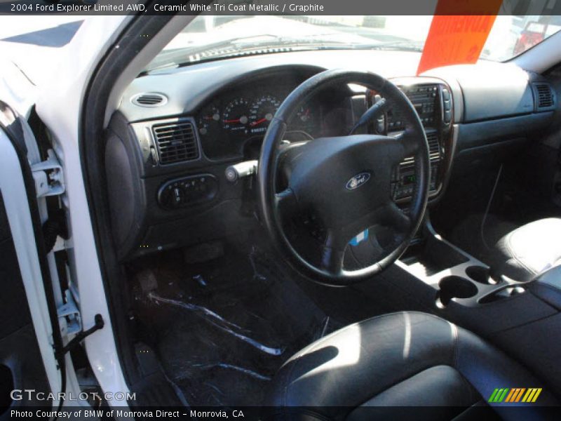 Ceramic White Tri Coat Metallic / Graphite 2004 Ford Explorer Limited AWD