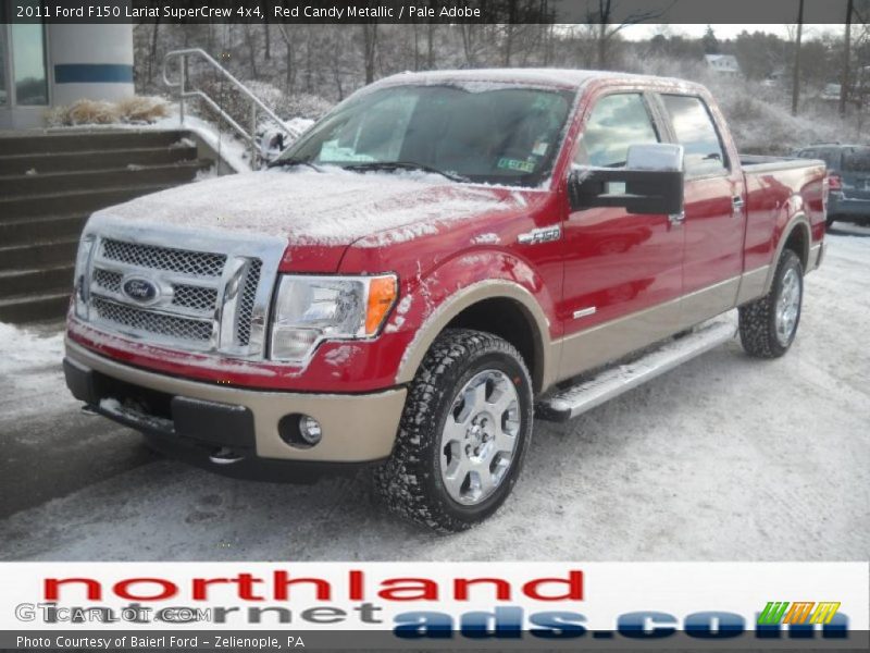 Red Candy Metallic / Pale Adobe 2011 Ford F150 Lariat SuperCrew 4x4