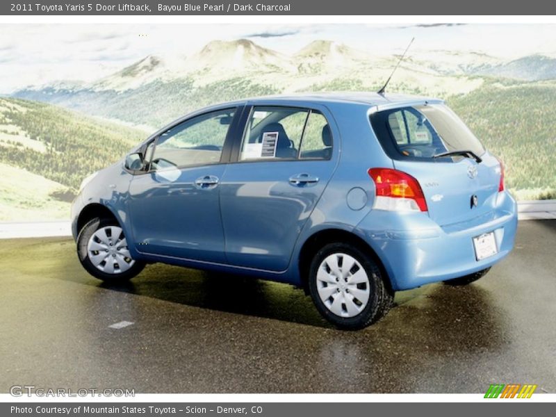 Bayou Blue Pearl / Dark Charcoal 2011 Toyota Yaris 5 Door Liftback