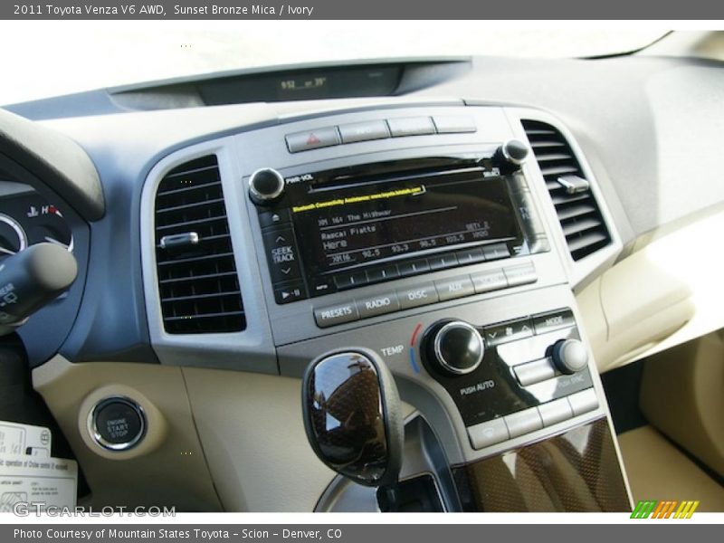Sunset Bronze Mica / Ivory 2011 Toyota Venza V6 AWD