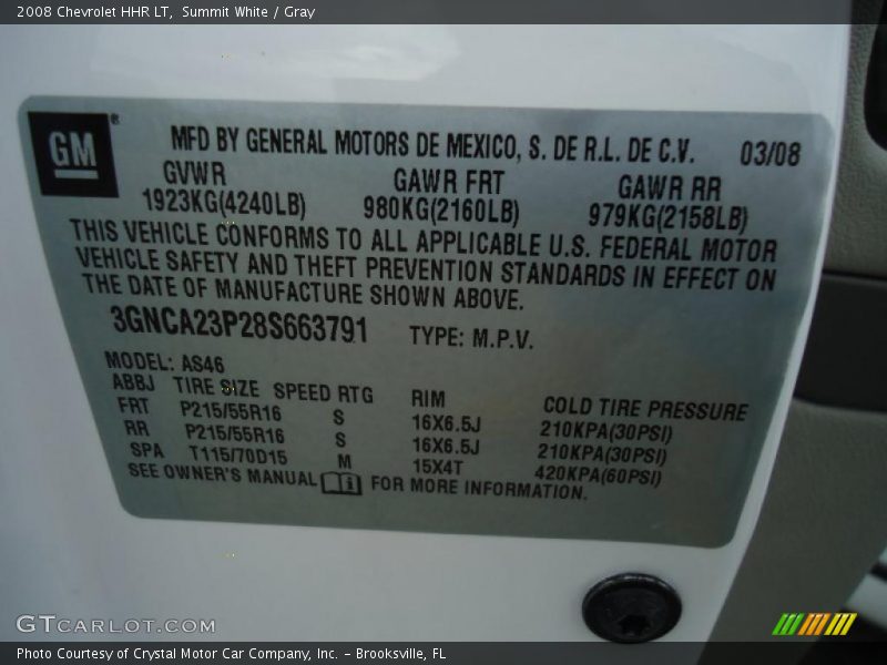 Summit White / Gray 2008 Chevrolet HHR LT