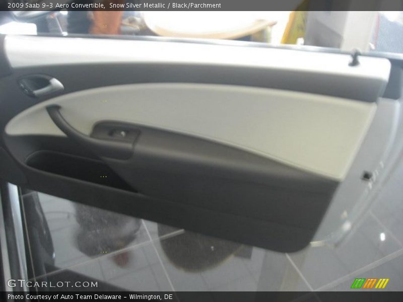 Snow Silver Metallic / Black/Parchment 2009 Saab 9-3 Aero Convertible
